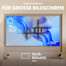 TV PRIEDŲ SIENINIS LAIKIKLIS / 55–100' / JUODAS UF4-B ONKRON TV PRIEDŲ SIENINIS LAIKIKLIS / 55–100' / JUODAS UF4-B ONKRON
