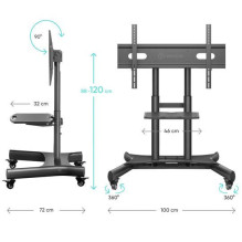 TV SET ACC MOBILE STAND / 50-83" / BLACK TS1380-B ONKRON TV SET ACC MOBILE STAND / 50-83" / BLACK TS1380-B ONKRON