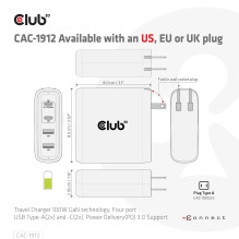 MOBILE TRAVEL CHARGER USB-C / 100W CAC-1912EU CLUB3D