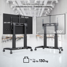 TV SET ACC MOBILE STAND / 70-110" BLACK TS2821-B ONKRON TV SET ACC MOBILE STAND / 70-110" BLACK TS2821-B ONKRON