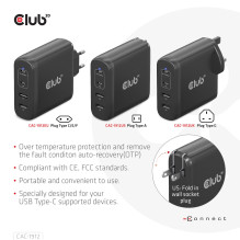 MOBILE TRAVEL CHARGER USB-C / 100W CAC-1912EU CLUB3D