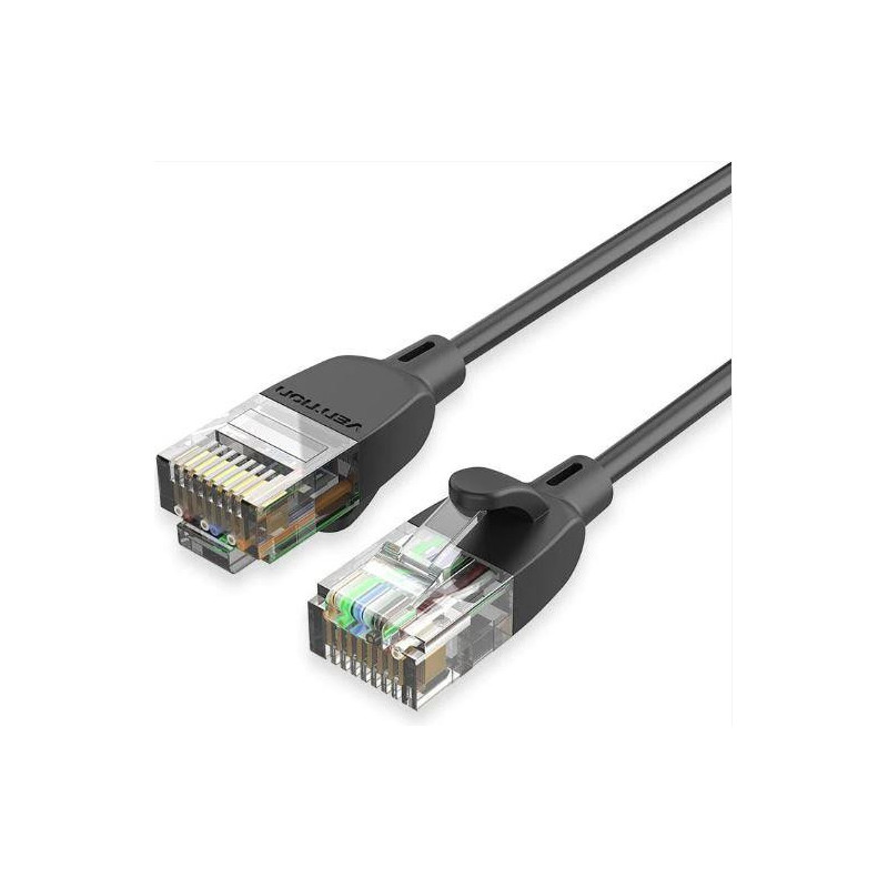 PATCH CABLE CAT.6A UTP / 1.5M BLACK SLIM IBIBG VENTION