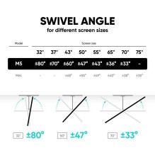 TV SET ACC WALL MOUNT / 37-70" / WHITE M5-W ONKRON