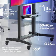 TV SET ACC MOTOR. MOBILE STAND / 50-100" BLACK TS1991E-B ONKRON TV SET ACC MOTOR. MOBILE STAND / 50-100" BLACK TS1991E-B ONKRON
