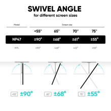 TV SET ACC WALL MOUNT / 40-75" / BLACK NP47-B ONKRON
