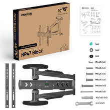 TV SET ACC WALL MOUNT / 40-75" / BLACK NP47-B ONKRON