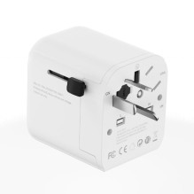 MAITINIMO ADAPTERIS ES Į UNIVERSALŲ 12W / BALTA TPA-EU2A12-01-W GEMBIRD