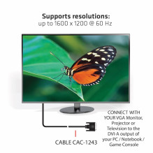 DVI-A–VGA 3M / M / M LAIDAS CAC-1243 CLUB3D DVI-A–VGA 3M / M / M LAIDAS CAC-1243 CLUB3D