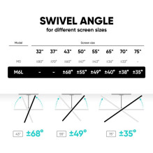 TV SET ACC WALL MOUNT / 40-75" / BLACK M6L-B ONKRON TV SET ACC WALL MOUNT / 40-75" / BLACK M6L-B ONKRON