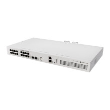 Komutatorius, MIKROTIK, CRS418-8P-8G-2S+RM, L3 tipas, 8 PoE prievadai, 150 vatų, CRS418-8P-8G-2S+RM