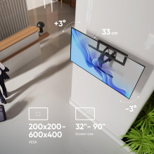 TV SET ACC WALL MOUNT / 32-90" / BLACK SM6-B ONKRON