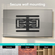 TV SET ACC WALL MOUNT / 32-90" / BLACK SM6-B ONKRON