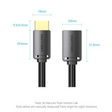 HDMI KABELIS KIŠTUKAS / FETIŠKAS 4K / 2M JUODAS AHCBH VENTION HDMI KABELIS KIŠTUKAS / FETIŠKAS 4K / 2M JUODAS AHCBH VENTION