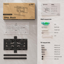 TV SET ACC WALL MOUNT / 32-90" / BLACK SM6L-B ONKRON TV SET ACC WALL MOUNT / 32-90" / BLACK SM6L-B ONKRON