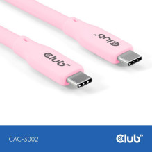 CLUB3D LAIDAS USB-C Į USB-C 2M / M / M ROŽINIS CAC-3002