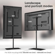 TV SET ACC FLOOR STAND / 30-60" / BLACK TS5065-B ONKRON TV SET ACC FLOOR STAND / 30-60" / BLACK TS5065-B ONKRON