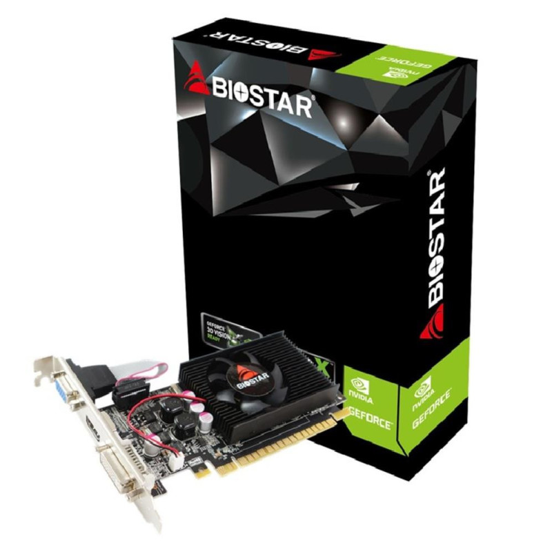 Graphics Card, BIOSTAR, NVIDIA, GeForce GT 610, 700 MHz, 2 GB, GDDR3, 64 bit, PCI Express x16 2.0, Active, VN6103THX6