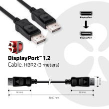 CABLE DP TO DP 3M / M / M CAC-1064 CLUB3D