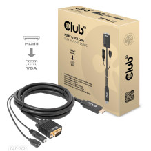 CLUB3D HDMI–VGA KABELIS 2M / M / M CAC-1712 CLUB3D HDMI–VGA KABELIS 2M / M / M CAC-1712