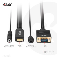 CABLE HDMI TO VGA 2M / M / M CAC-1712 CLUB3D CABLE HDMI TO VGA 2M / M / M CAC-1712 CLUB3D