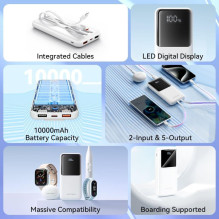POWER BANK USB 10000MAH 22.5W / WHITE FHOW0 VENTION POWER BANK USB 10000MAH 22.5W / WHITE FHOW0 VENTION