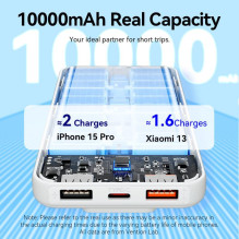 POWER BANK USB 10000MAH 22.5W / WHITE FHOW0 VENTION POWER BANK USB 10000MAH 22.5W / WHITE FHOW0 VENTION