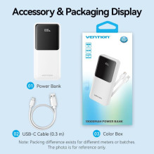 POWER BANK USB 10000MAH 22.5W / WHITE FHOW0 VENTION POWER BANK USB 10000MAH 22.5W / WHITE FHOW0 VENTION
