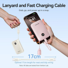 POWER BANK USB 10000MAH 22.5W / BLACK FKAB0-C VENTION POWER BANK USB 10000MAH 22.5W / BLACK FKAB0-C VENTION