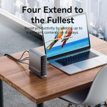 NB ACC įkrovimo stotelė 15in1 / USB-C MST TPUH0 VENTION