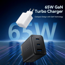 MOBILAUS ĮKROVIKLIS SIENINIS 65W USB / 3P JUODAS FERB0-EU VENTION MOBILAUS ĮKROVIKLIS SIENINIS 65W USB / 3P JUODAS FERB0-EU VENTION
