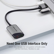 SOUND CARD USB 2-PORT / 0.15M CDKHB VENTION