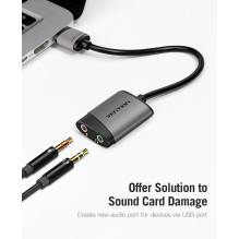SOUND CARD USB 2-PORT / 0.15M CDKHB VENTION