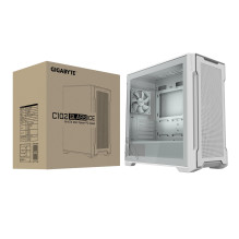 Korpusas, GIGABYTE, GB-C102GI, MidiTower, Korpuso savybės: Skaidrus skydelis, Neįskaičiuota, MicroATX, MiniITX, Spalva: 