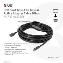 CLUB3D USB-C Į USB 10M / M / F LAIDAS CAC-1538