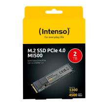 SSD, INTENSO, MI500, 2TB, M.2, NVMe, 3D NAND, Įrašymo greitis 4500 MB/s, Skaitymo greitis 5300 MB/s, 4 mm, TBW 1200 TB, 