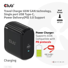 MOBILE TRAVEL CHARGER USB-C / PPS 65W CAC-1905EU CLUB3D