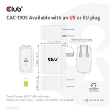 MOBILE TRAVEL CHARGER USB-C / PPS 65W CAC-1905EU CLUB3D