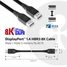 KABELIS DP 5M / M / M CAC-1061 CLUB3D KABELIS DP 5M / M / M CAC-1061 CLUB3D