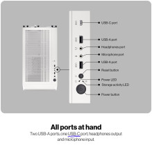Case, ENDORFY, ATX / micro ATX / Mini-ITX, White, Midi Tower, PC, EY2A018