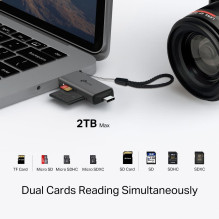 ATMINTIES SKAITYTUVAS USB-C SD IR MICROSD / UA430D TP-LINK