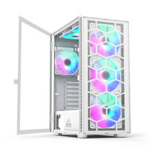 Korpusas, MONTECH, X3 Glass, MidiTower, Korpuso savybės: Skaidrus skydelis, Nepridedamas, ATX, MicroATX, MiniITX, Spalva