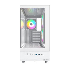 Case, MONTECH, XR, MidiTower, Not included, ATX, MicroATX, MiniITX, Colour White, XR(W)