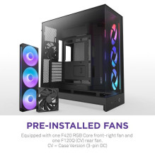 Case, NZXT, ATX / micro ATX / Mini-ITX / EATX, Black, Midi Tower, PC, CM-H92FB-R1