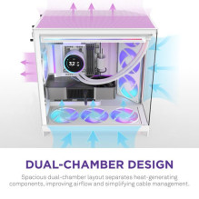 Korpusas, NZXT, ATX / micro ATX / Mini-ITX / EATX, baltas, Midi Tower, PC, CM-H92FW-R1