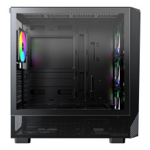Case, MONTECH, X5, MidiTower, Case product features Transparent panel, Not included, Colour Black, X5(B)