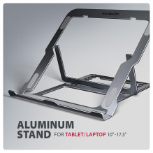 NB ACC STAND 10"-17.3" / ALUMINUM GREY STND-LAG AXAGON