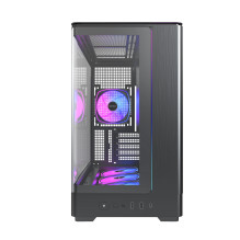Case, MONTECH, micro ATX / Mini-ITX, Black, Midi Tower, PC, KING 15 PRO, KING15PRO(B)