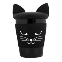 BIG MUG coffee mug CAT Black