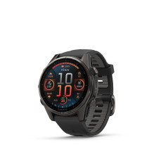 „Garmin Fenix 8“ – 43 mm, AMOLED safyrinis ekranas, anglies pilkumo DLC titano spalvos su juodu / akmenėlio pilkumo sili „Garmin Fenix 8“ – 43 mm, AMOLED safyrinis ekranas, anglies pilkumo DLC titano spalvos su juodu / akmenėlio pilkumo sili