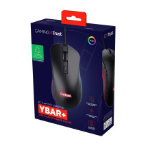 MOUSE USB OPTICAL GAMING / GXT924 YBAR+ BLACK 24890 TRUST